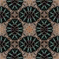 Tapestry textured vector seamless pattern. Embroidery style grunge background. Tribal ethnic repeat backdrop. Carpet