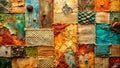 A Tapestry of Textures: A Mixed Media Artwork Explores the Interplay of Different Materials and Surfaces Computer-generated