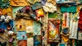 A Tapestry of Textures: A Mixed Media Exploration of Diverse Materials and Surfaces Generative AI Digital art generation