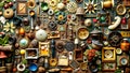 A Tapestry of Time: A Collage of Found Objects Celebrating the Passage of Time and Memory Generative AI Machine-created