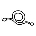 Tapeworm icon, outline style