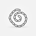 Tapeworm vector Helminth concept thin line icon or sign