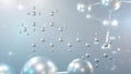tapinarof molecular structure, 3d model molecule, benvitimod, structural chemical formula view from a microscope
