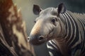 Tapir close-up. Generative AI