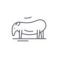 Tapir line icon concept. Tapir vector linear illustration, symbol, sign Royalty Free Stock Photo