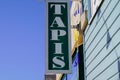 Tapis french text sign means carpet shop on wall facade store carpets in france