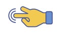Tapping Hand Gesture Touchscreen Interaction Icon, vector design Generative AI Royalty Free Stock Photo