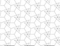 TAPPING LINEAR SEAMLESS VECTOR PATTERN. MODERN STYLISH MONOCHROME MESH TEXTURE. TRENDY CROSSING GEOMETRIC DESIGN