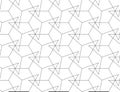 TAPPING LINEAR SEAMLESS VECTOR PATTERN. MODERN STYLISH MONOCHROME MESH TEXTURE. TRENDY CROSSING GEOMETRIC DESIGN