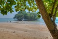 Taprobane island and Weligama beach at Sri Lanka