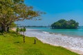 Taprobane island and Weligama beach at Sri Lanka