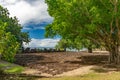 Taputapuatea Marae of Raiatea French polynesia Unesco archeological site Royalty Free Stock Photo