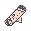 taquitos color vector doodle simple icon design Royalty Free Stock Photo