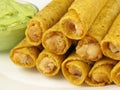 Taquitos and Guacamole 2 Royalty Free Stock Photo