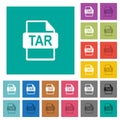 TAR file format square flat multi colored icons Royalty Free Stock Photo