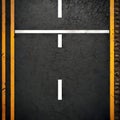 Tar road with road line markings background - ai generated image