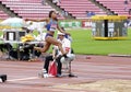 TARA DAVIS USA on the long jump in Tampere, Finland 9th July, 2018. The IAAF World U20 Championships on July 12, 2018.
