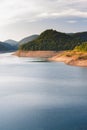 Tara National park ,lake Zaovine during sunset in late summer