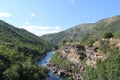 Tara River canyon in the mountains of Montenegro Royalty Free Stock Photo