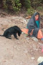 Tarahumara Indian woman with her dog