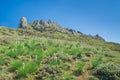 Taraktash mountain range in Crimean mountains Royalty Free Stock Photo