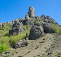 Taraktash range in Crimean mountains Royalty Free Stock Photo