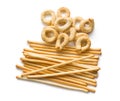 Tarallini bread and grissini sticks Royalty Free Stock Photo