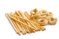 Tarallini bread and grissini sticks Royalty Free Stock Photo