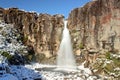 Taranaki Falls in winter time Royalty Free Stock Photo