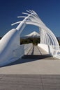 Taranaki or Mount Egmont seen through Rewa Rewa bridge  New Plymouth, New Zealand Royalty Free Stock Photo