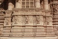 Taranga Jain Temple stone carving Royalty Free Stock Photo