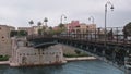 Taranto, Apulia, Italy-April 20, 2024: The Taranto Swivel Bridge