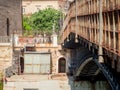 The taranto bridge on the taranto canalboat