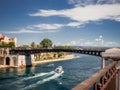 The taranto bridge on the taranto canalboat