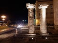 Taranto - Colonne del tempio dorico di sera Royalty Free Stock Photo