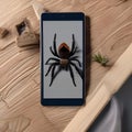 A tarantula using a tablet as a touchscreen to create digital spider art1