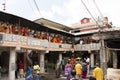 devotees queued up to visit hindu goddess