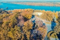 Taras Hill Chernecha Hora in Kaniv city in autumn