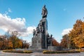 Taras Shevchenko Monument autumn Kharkiv city park