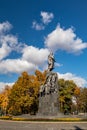 Taras Shevchenko Monument autumn Kharkiv city park