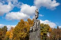 Taras Shevchenko Monument autumn Kharkiv city park