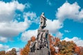 Taras Shevchenko Monument autumn Kharkiv city park