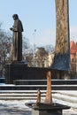 LVIV, UKRAINE - March 1, 2018. Bronze mini-layout of the Taras Shevchenko Monument.