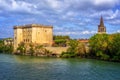 Tarascon castle on the Rhone river, France Royalty Free Stock Photo