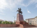 Taraz, Kazakhstan - August 14, 2016: Monument Baidibek mounted o Royalty Free Stock Photo