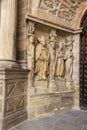 Tarazona cathedral, baroque entrance detail. Saragossa, Aragon community, Spain