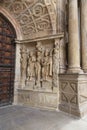 Tarazona cathedral, baroque entrance detail. Saragossa, Aragon community, Spain Royalty Free Stock Photo