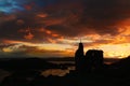 Tarbert Castle at dawn Royalty Free Stock Photo