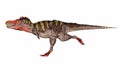 Tarbosaurus dinosaur running fast and quickly - 3D render