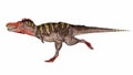 Tarbosaurus dinosaur running fast and quickly - 3D render Royalty Free Stock Photo